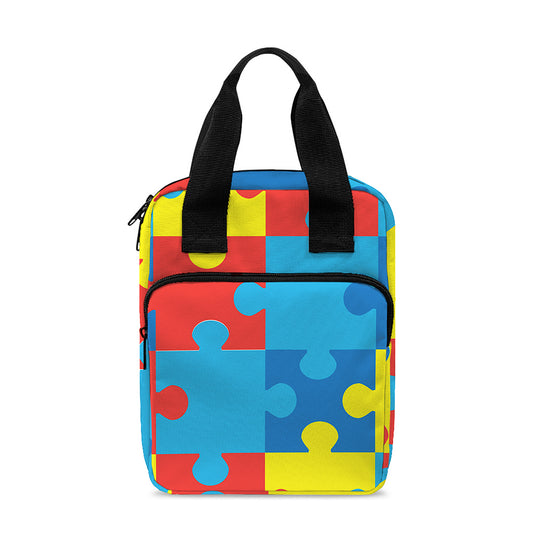 Autism Awareness Pattern Print Bible Tote Bag