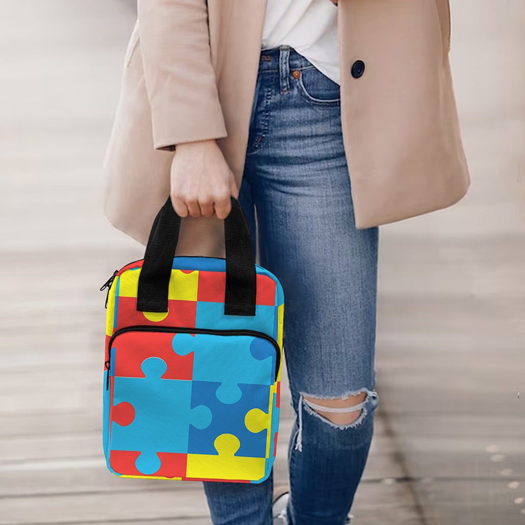 Autism Awareness Pattern Print Bible Tote Bag