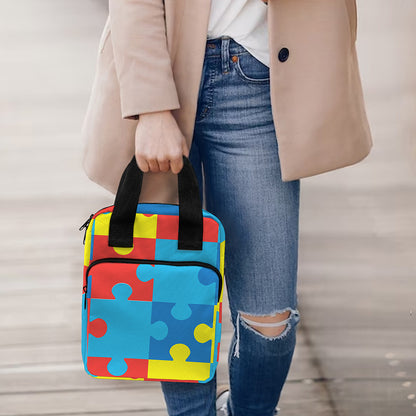 Autism Awareness Pattern Print Bible Tote Bag