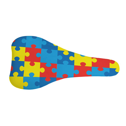 Autism Awareness Pattern Print Bicycle Seat Cover