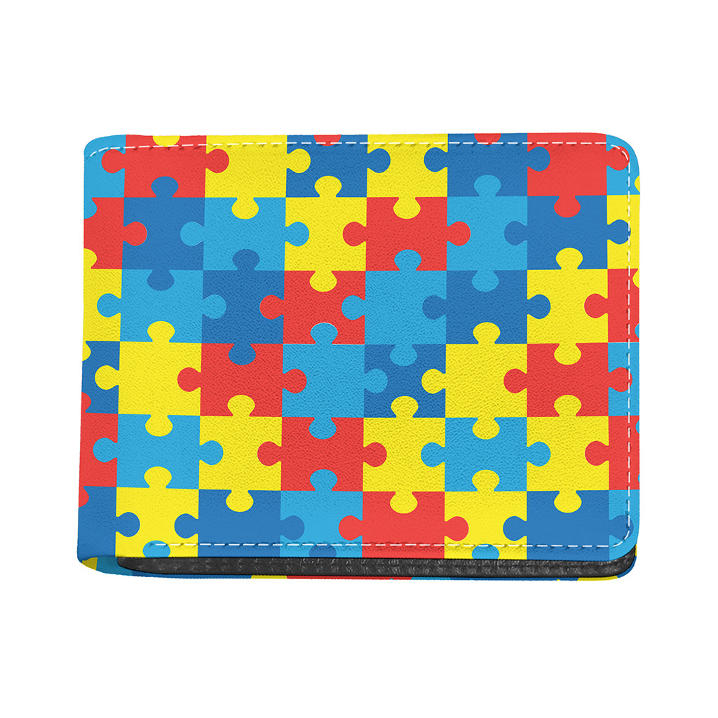 Autism Awareness Pattern Print Bifold Wallet