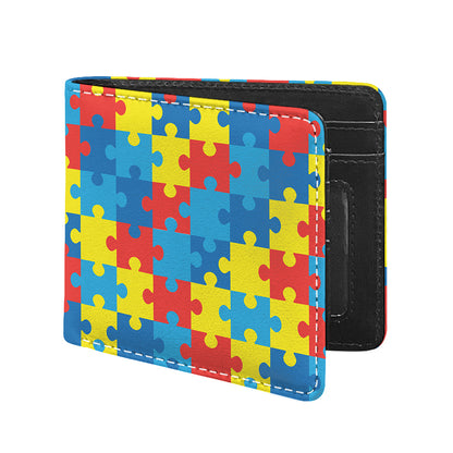 Autism Awareness Pattern Print Bifold Wallet