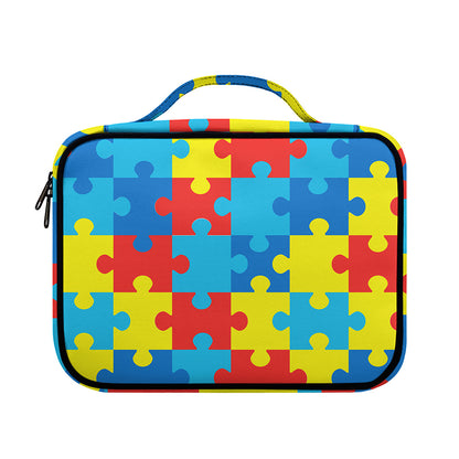 Autism Awareness Pattern Print Briefcase Bible Bag