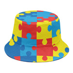 Autism Awareness Pattern Print Bucket Hat