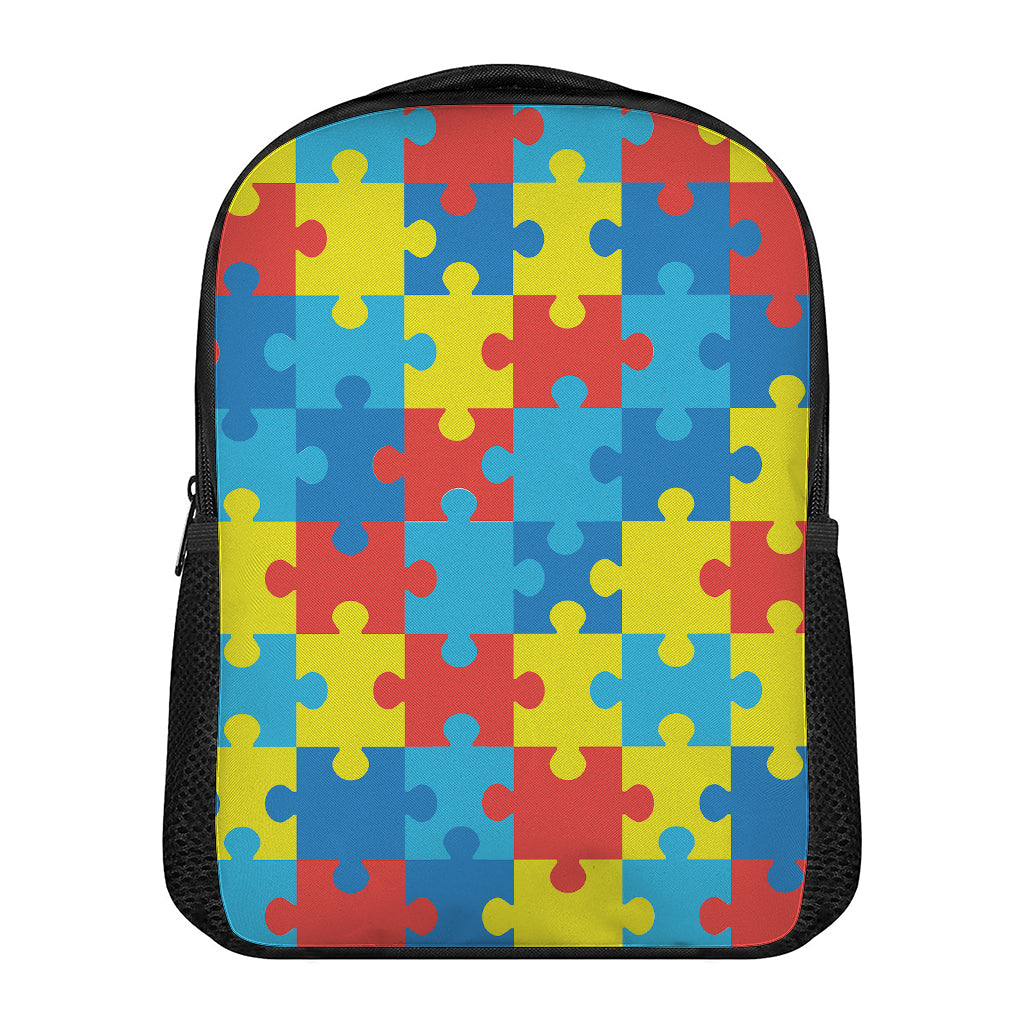 Autism Awareness Pattern Print Casual Backpack