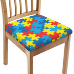 Autism Awareness Pattern Print Chair Cushion Cover