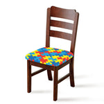 Autism Awareness Pattern Print Chair Cushion Cover