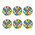 Autism Awareness Pattern Print Coaster Set