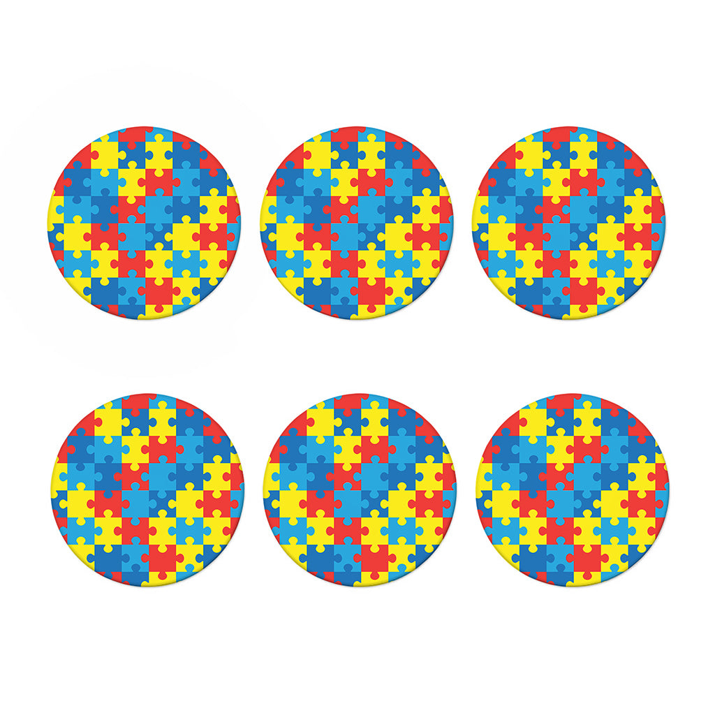 Autism Awareness Pattern Print Coaster Set