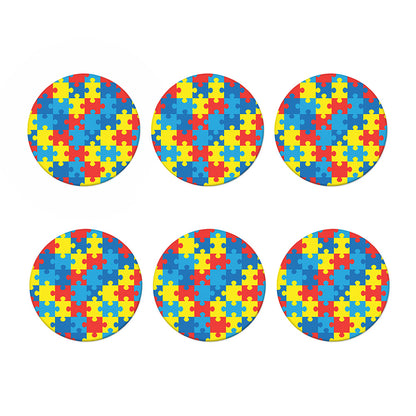 Autism Awareness Pattern Print Coaster Set