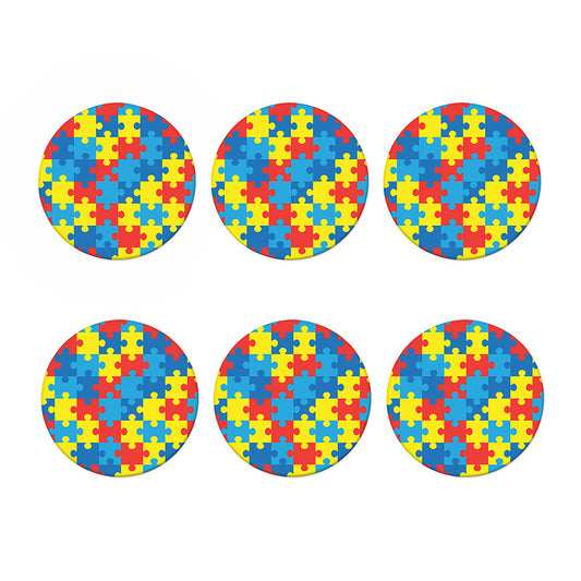 Autism Awareness Pattern Print Coaster Set