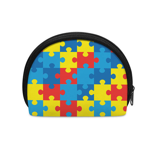 Autism Awareness Pattern Print Coin Purse