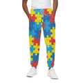 Autism Awareness Pattern Print Cotton Sweatpants