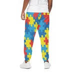 Autism Awareness Pattern Print Cotton Pants