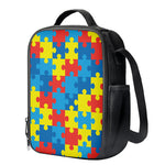 Autism Awareness Pattern Print Crossbody Lunch Bag