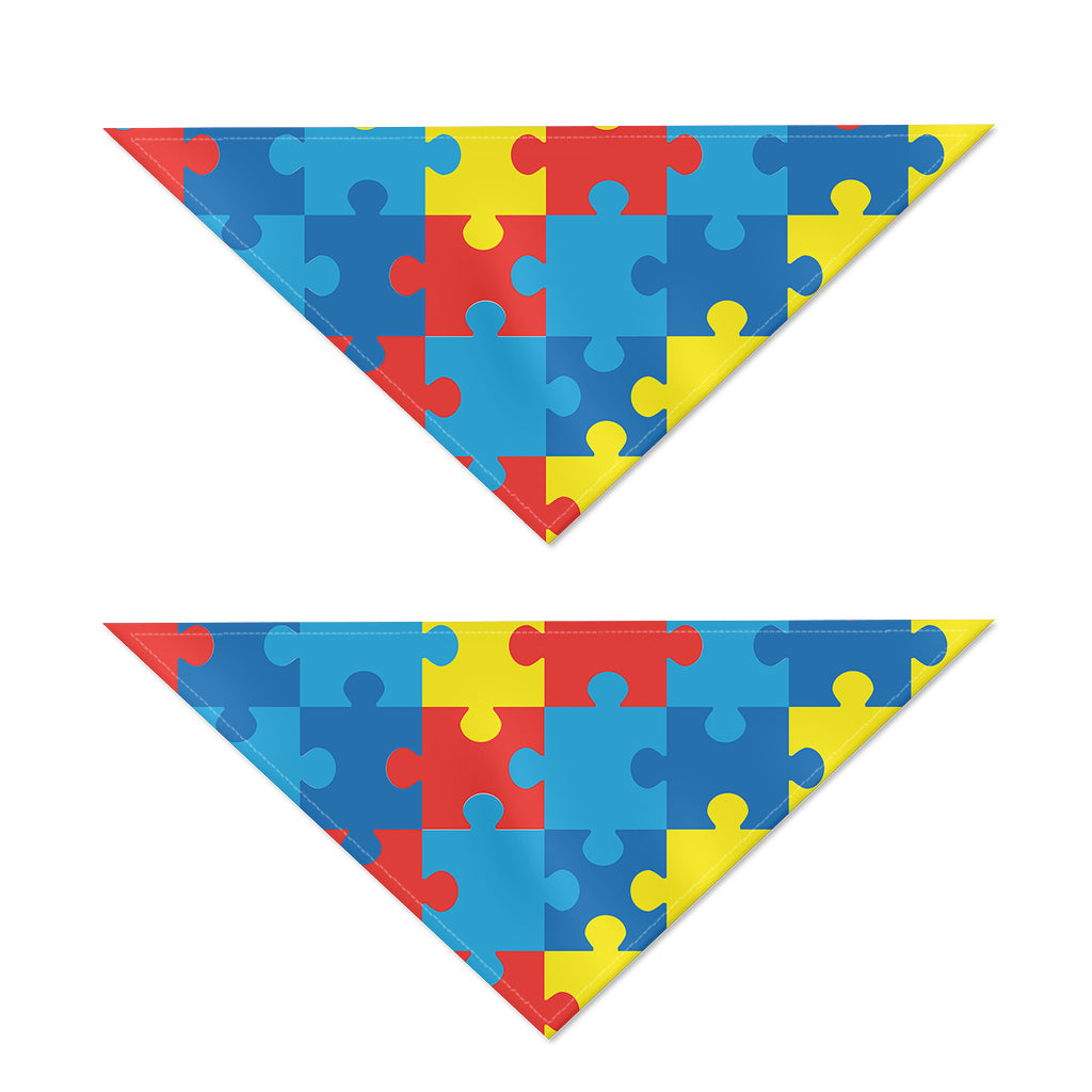 Autism Awareness Pattern Print Dog Bandana