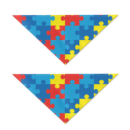 Autism Awareness Pattern Print Dog Bandana