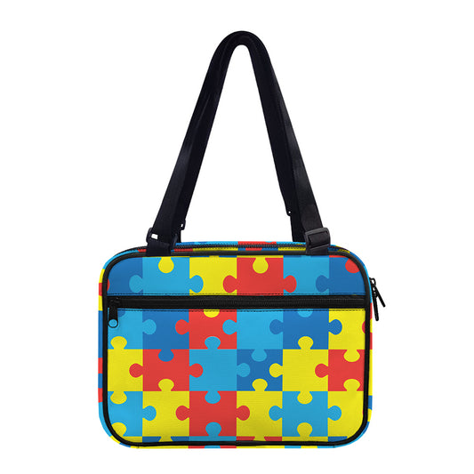 Autism Awareness Pattern Print Double Strap Bible Bag