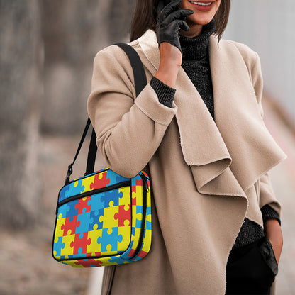 Autism Awareness Pattern Print Double Strap Bible Bag