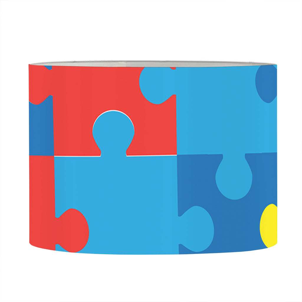 Autism Awareness Pattern Print Drum Lamp Shade