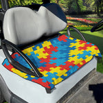 Autism Awareness Pattern Print Golf Cart Seat Cover