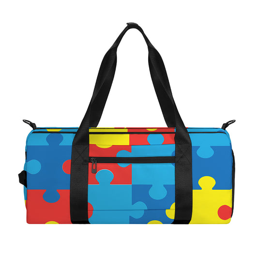 Autism Awareness Pattern Print Gym Bag