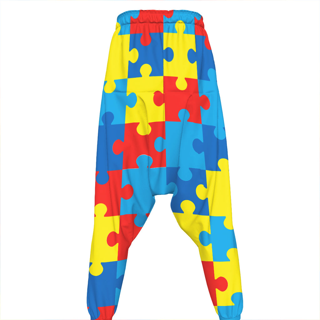 Autism Awareness Pattern Print Hammer Pants