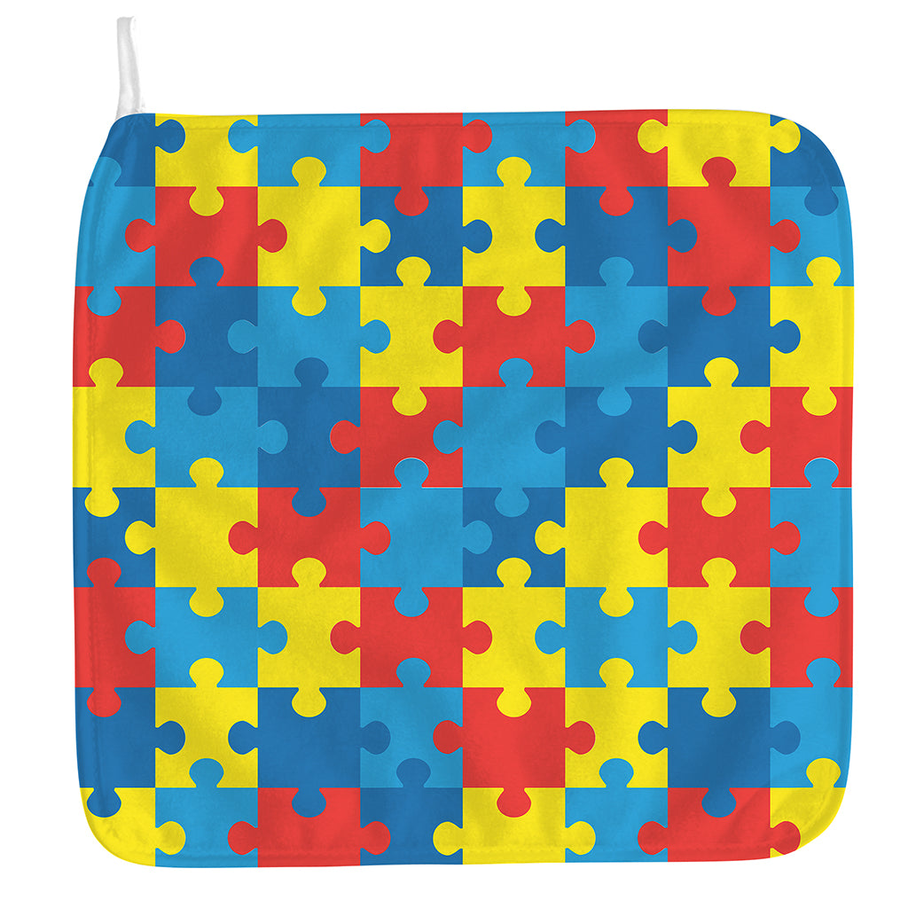 Autism Awareness Pattern Print Hand Towel