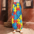 Autism Awareness Pattern Print Harem Pants