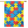 Autism Awareness Pattern Print House Flag