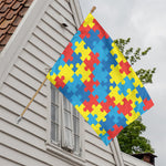 Autism Awareness Pattern Print House Flag