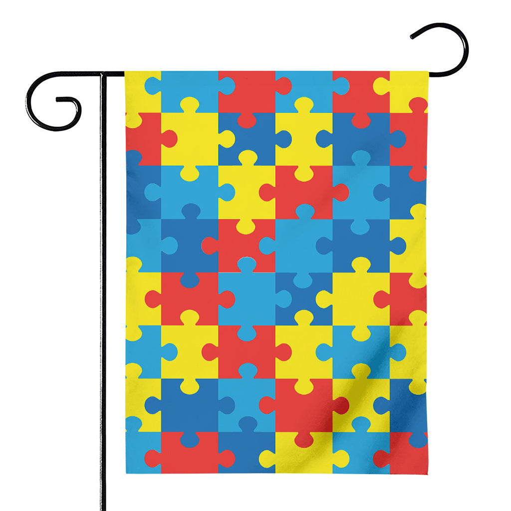 Autism Awareness Pattern Print House Flag