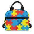Autism Awareness Pattern Print Insulated Lunch Bag