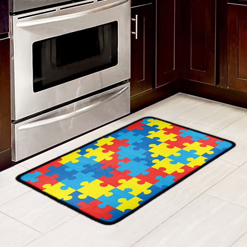Autism Awareness Pattern Print Kitchen Mat