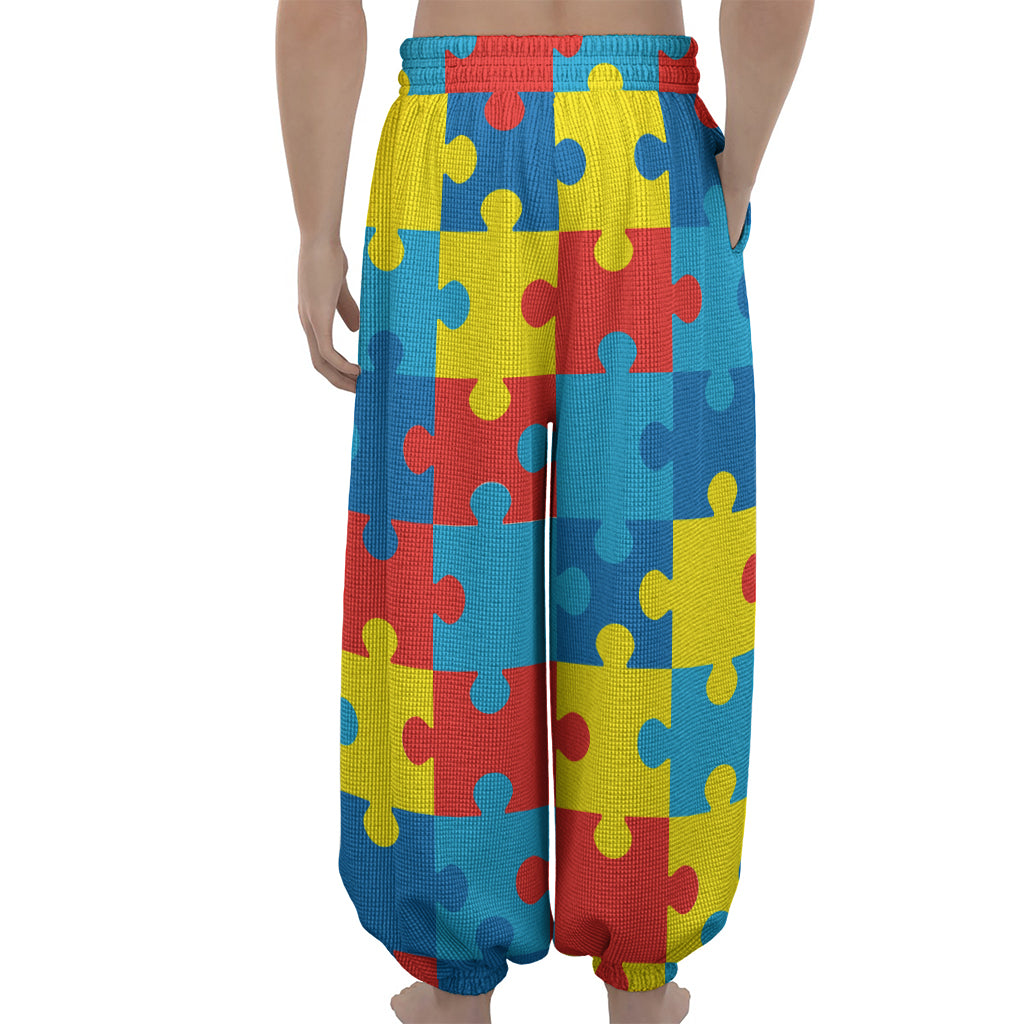 Autism Awareness Pattern Print Lantern Pants