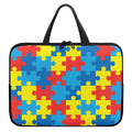 Autism Awareness Pattern Print Laptop Sleeve With Handle