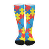 Autism Awareness Pattern Print Long Socks