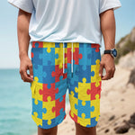 Autism Awareness Pattern Print Men's Cargo Shorts