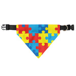 Autism Awareness Pattern Print Over The Collar Dog Bandana