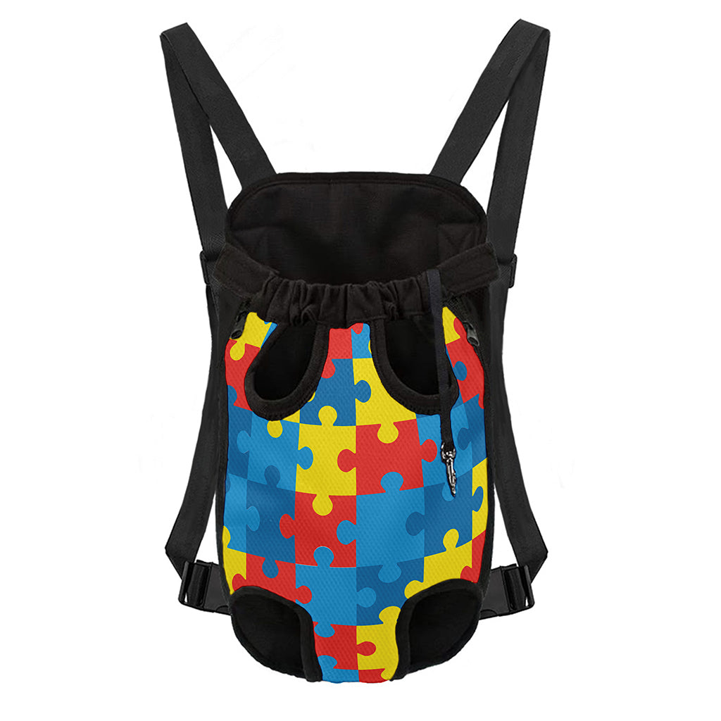 Autism Awareness Pattern Print Pet Carrier Backpack