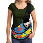 Autism Awareness Pattern Print Pet Sling Carrier