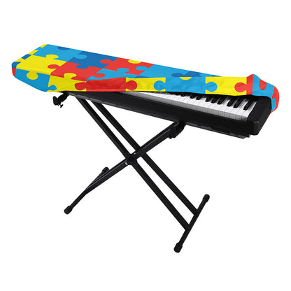 Autism Awareness Pattern Print Piano Keyboard Cover