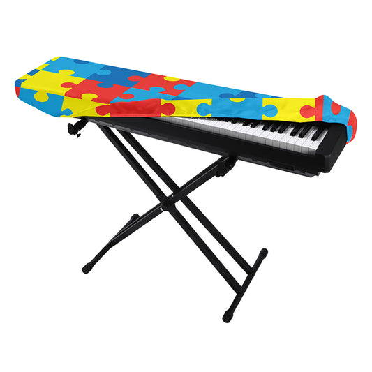 Autism Awareness Pattern Print Piano Keyboard Cover
