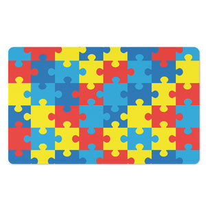 Autism Awareness Pattern Print Polyester Doormat