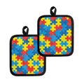 Autism Awareness Pattern Print Pot Holders
