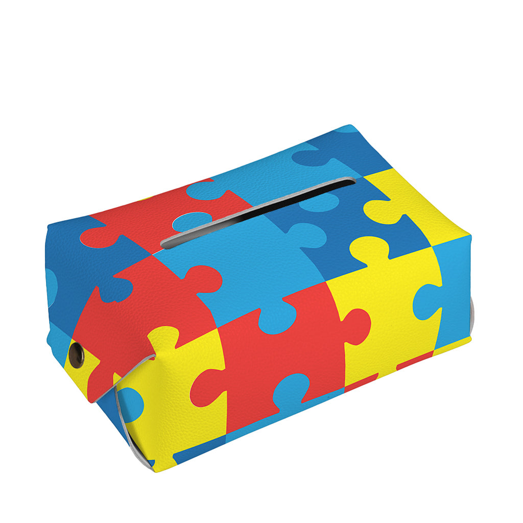 Autism Awareness Pattern Print Rectangle Tissue Box Cover