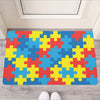 Autism Awareness Pattern Print Rubber Doormat