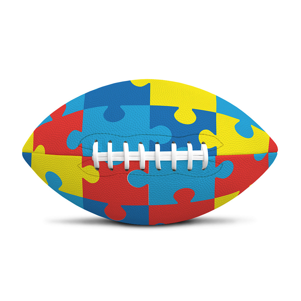 Autism Awareness Pattern Print Rugby Ball