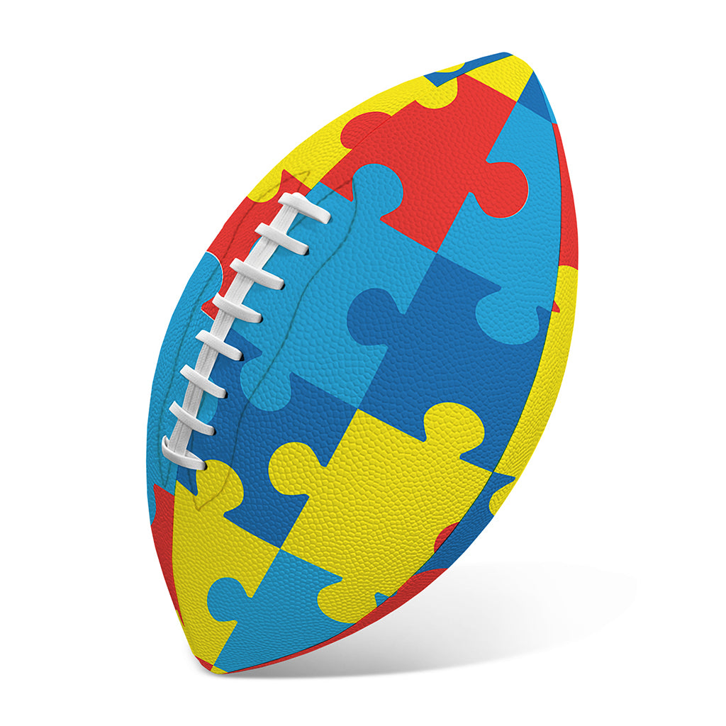 Autism Awareness Pattern Print Rugby Ball