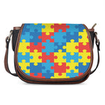 Autism Awareness Pattern Print Saddle Bag